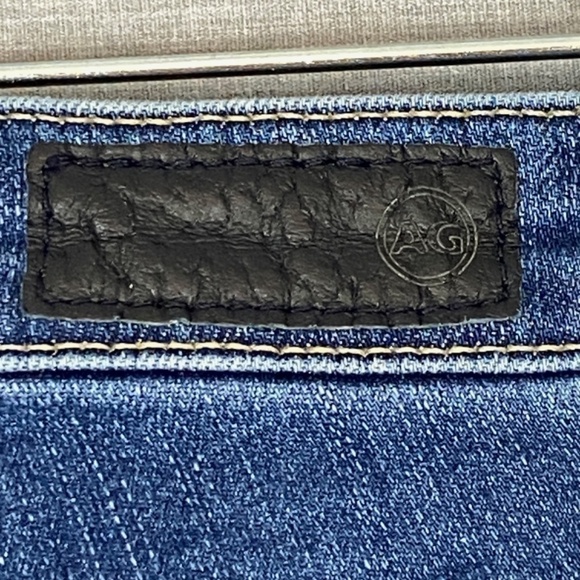 AG Adriano Goldschmeid Prima Crop Cigarette Jeans Womens 26R Raw Hem Medium Wash - Picture 6 of 15
